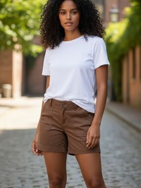 Ingredients - Casual Brown Utility Shorts
